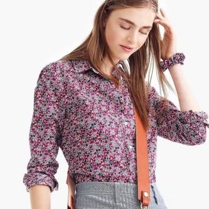 Jcrew liberty print blouse. Button down.